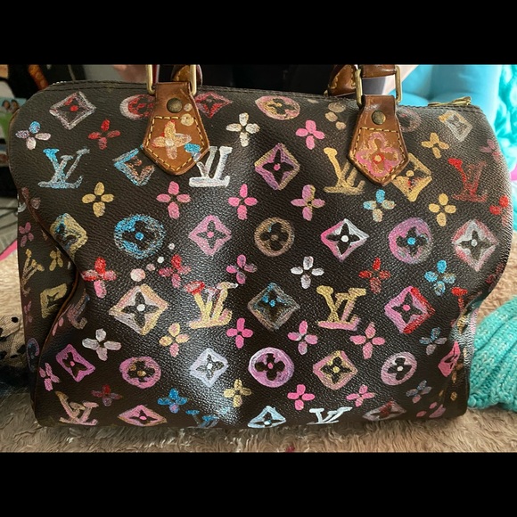 Custom painted Authentic Louis Vuitton Speedy Bag - Picture 3 of 16